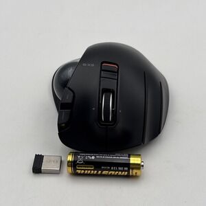 ELECOM EX-G Left-Hand Wireless Trackball Mouse Black M-XT4DRBK w/ USB Receiver